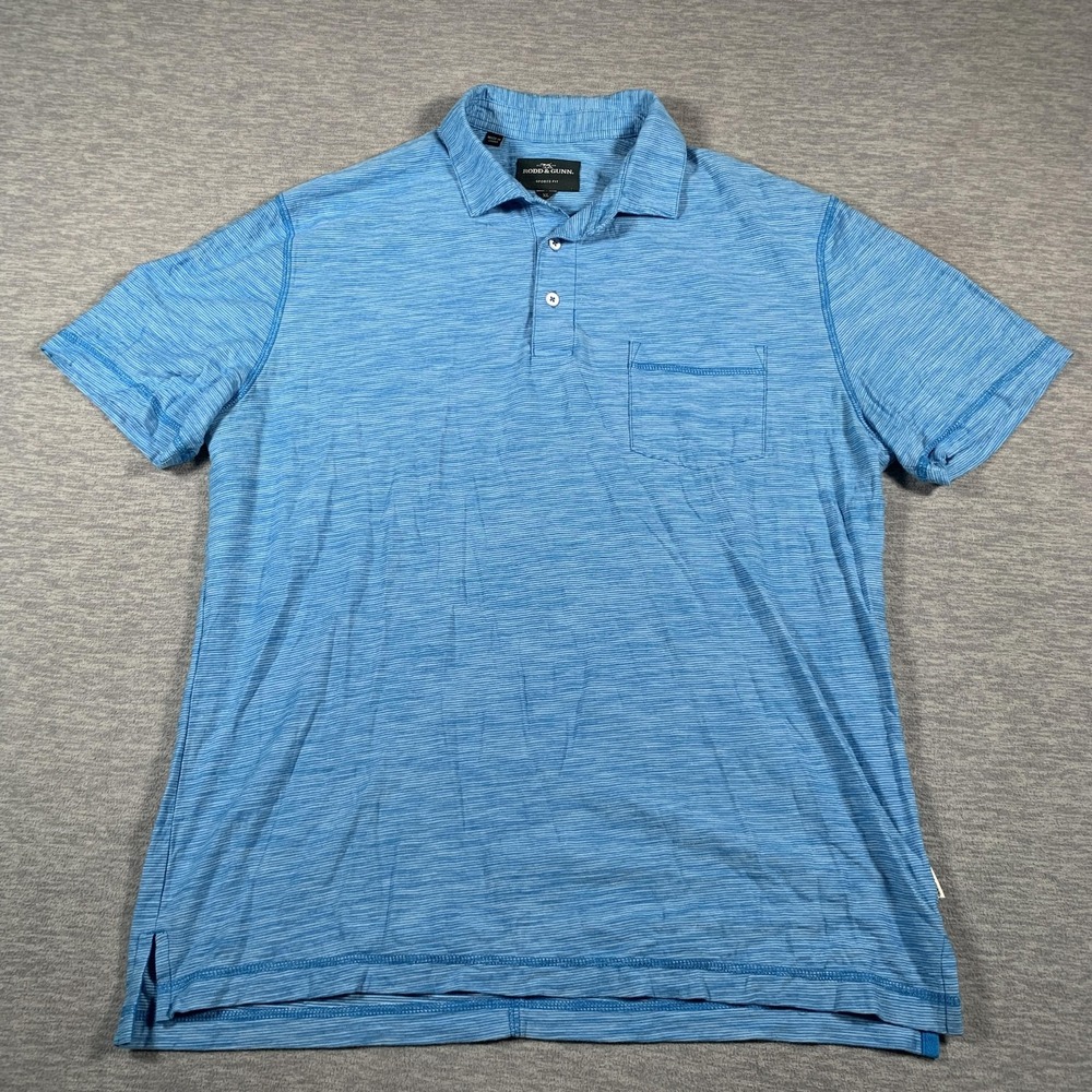 Rodd & Gunn Polo Shirt Mens‎ Extra Large Blue Sports Fit Chest Pocket Cotton